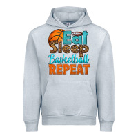Heather Grey eat sleep basketball repeat Urban Hoodie - HRA Design Shop