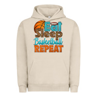 Pigment French Oak eat sleep basketball repeat Urban Hoodie - HRA Design Shop