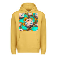 Antique Gold hedgehog western seamless pattern Premium Hoodie - HRA Design Shop