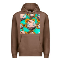 Chestnut hedgehog western seamless pattern Premium Hoodie - HRA Design Shop