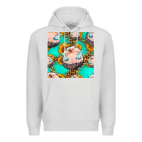 Dove Grey hedgehog western seamless pattern Premium Hoodie - HRA Design Shop