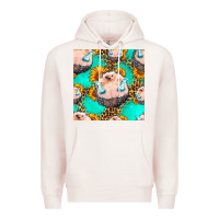 Pale Pink hedgehog western seamless pattern Premium Hoodie - HRA Design Shop