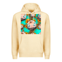Pina Colada hedgehog western seamless pattern Premium Hoodie - HRA Design Shop
