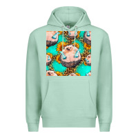 Seafoam hedgehog western seamless pattern Premium Hoodie - HRA Design Shop