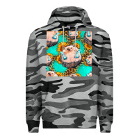 Slate Camo hedgehog western seamless pattern Premium Hoodie - HRA Design Shop