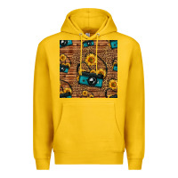 Lemon western sunflowers camera seamless pattern Premium Hoodie - HRA Design Shop