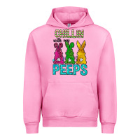 Fuchsia Pink Chillin with my peeps Ester Day Urban Hoodie - Neo Western