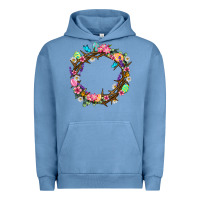 Pigment Pebble Blue Crown of thorns Easter Day Urban Hoodie - Neo Western