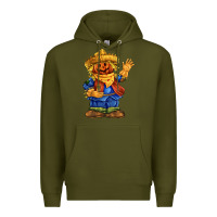 Army Green scarecrow Premium Hoodie - FaDigitalArtStudio