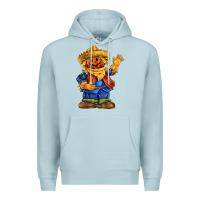 Blue Mist scarecrow Premium Hoodie - FaDigitalArtStudio