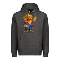 Charcoal Heather scarecrow Premium Hoodie - FaDigitalArtStudio
