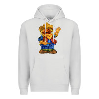 Dove Grey scarecrow Premium Hoodie - FaDigitalArtStudio