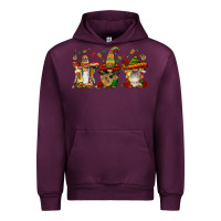 Mauve Wine mexican gnomies Urban Hoodie - FaDigitalArtStudio