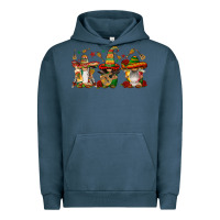 Pigment Midnight Navy mexican gnomies Urban Hoodie - FaDigitalArtStudio