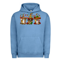 Pigment Pebble Blue mexican gnomies Urban Hoodie - FaDigitalArtStudio