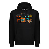Black welcome to our home Premium Hoodie - CowhideDigitalArt