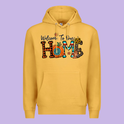 Welcome To Our Home Premium Hoodie Designed By Cowhidedigitalart