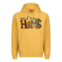 Mustard welcome to our home Premium Hoodie - CowhideDigitalArt
