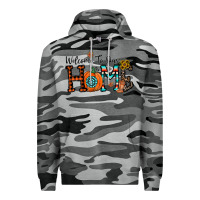 Slate Camo welcome to our home Premium Hoodie - CowhideDigitalArt