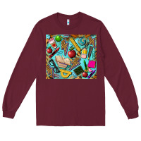 Burgundy teacher tumbler Long Sleeve Tee - BarkalooDesign