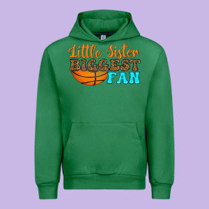 Little Sister Biggest Fan Urban Hoodie Designed By Hra Design Shop