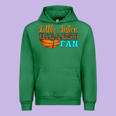 Little Sister Biggest Fan Urban Hoodie Designed By Hra Design Shop