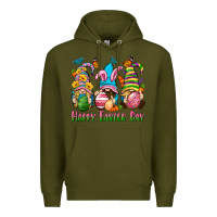 Army Green Happy Easter Day gnomies Premium Hoodie - Neo Western
