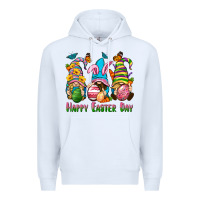 White Happy Easter Day gnomies Premium Hoodie - Neo Western
