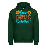 Forest Green live love basketball Urban Hoodie - HRA Design Shop
