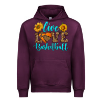 Mauve Wine live love basketball Urban Hoodie - HRA Design Shop
