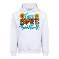 White live love basketball Urban Hoodie - HRA Design Shop