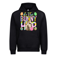 Black Do the bunny hop Easter Day Urban Hoodie - Neo Western