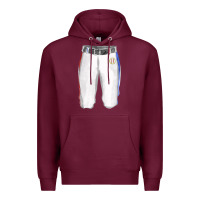 Burgundy softball uniform short pant fa element Premium Hoodie - FaDigitalArtStudio