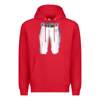 Red softball uniform short pant fa element Premium Hoodie - FaDigitalArtStudio