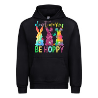 Black Don't worry be hoppy Easter Day Urban Hoodie - Neo Western