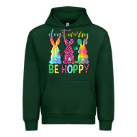Forest Green Don't worry be hoppy Easter Day Urban Hoodie - Neo Western
