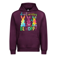 Mauve Wine Don't worry be hoppy Easter Day Urban Hoodie - Neo Western