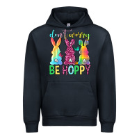 Navy Don't worry be hoppy Easter Day Urban Hoodie - Neo Western