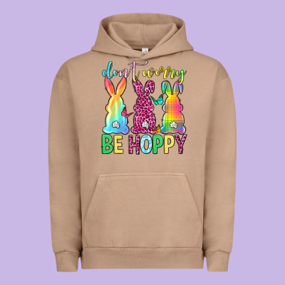Don't Worry Be Hoppy Easter Day Urban Hoodie Designed By Neo Western
