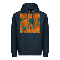 Navy western dreamcatchers seamless pattern Premium Hoodie - HRA Design Shop