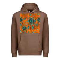 Chestnut western dreamcatchers seamless pattern Premium Hoodie - HRA Design Shop