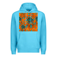 Ocean Blue western dreamcatchers seamless pattern Premium Hoodie - HRA Design Shop