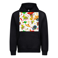 Black mexico seamless pattern Urban Hoodie - FaDigitalArtStudio