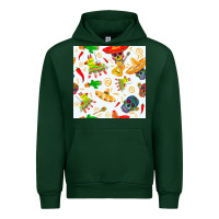 Forest Green mexico seamless pattern Urban Hoodie - FaDigitalArtStudio