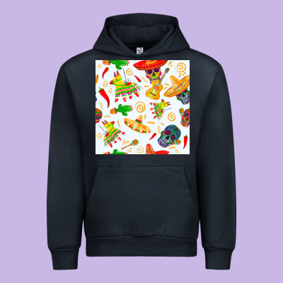 Mexico Seamless Pattern Urban Hoodie Designed By Fadigitalartstudio