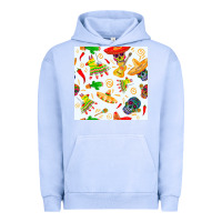 Pigment Grape Ice mexico seamless pattern Urban Hoodie - FaDigitalArtStudio