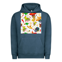 Pigment Midnight Navy mexico seamless pattern Urban Hoodie - FaDigitalArtStudio