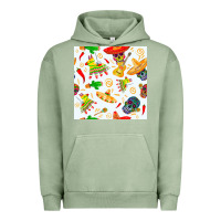 Pigment Oil Green mexico seamless pattern Urban Hoodie - FaDigitalArtStudio
