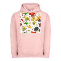 Pigment Salmon mexico seamless pattern Urban Hoodie - FaDigitalArtStudio
