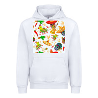 White mexico seamless pattern Urban Hoodie - FaDigitalArtStudio